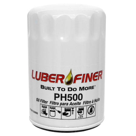 Luber-Finer Oil Filter, Od, -2.96 75Mm, Height, -4.44 113Mm, Id, -M22 X 1.5 Special Thd PH500
